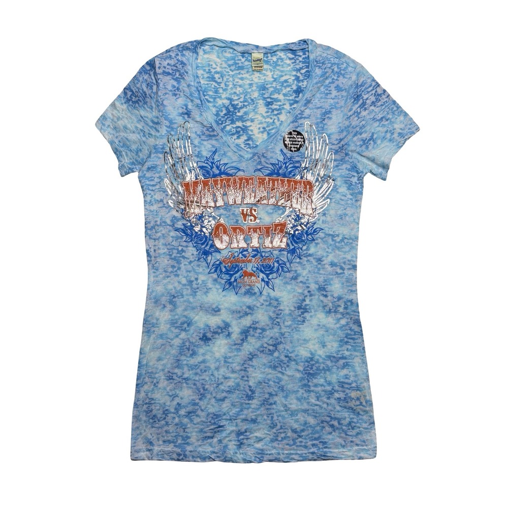 2011 Floyd Mayweather vs Ortiz boxing fight merch women's top shirt